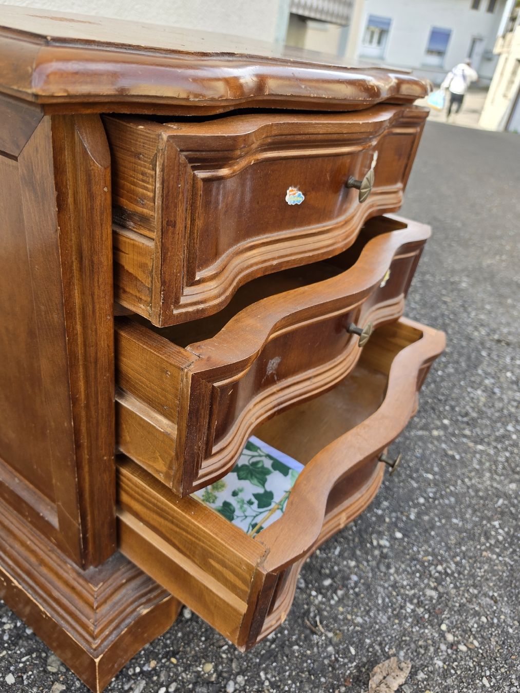 Cassettiere: Antike Holzkommode mit 3 Schubladen, Vintage Look – Usato da Mettlen venduto da elios0888 7
