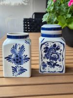 2er Set Original Delft Blauw – Teedose & Vase/Dose handbemal