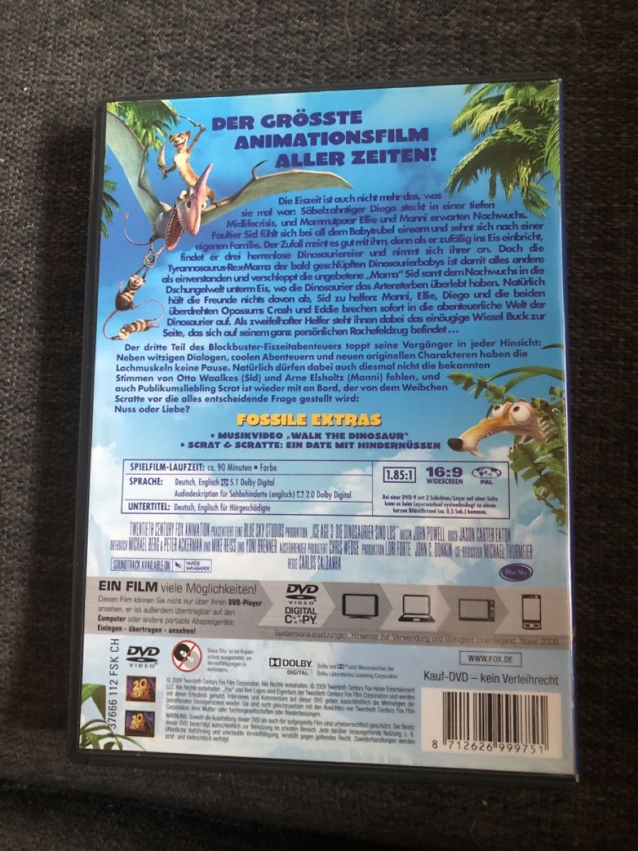 Tutti i DVDs: DVD, ICE AGE 3 – Usato da Balsthal venduto da Katzenfan99 1