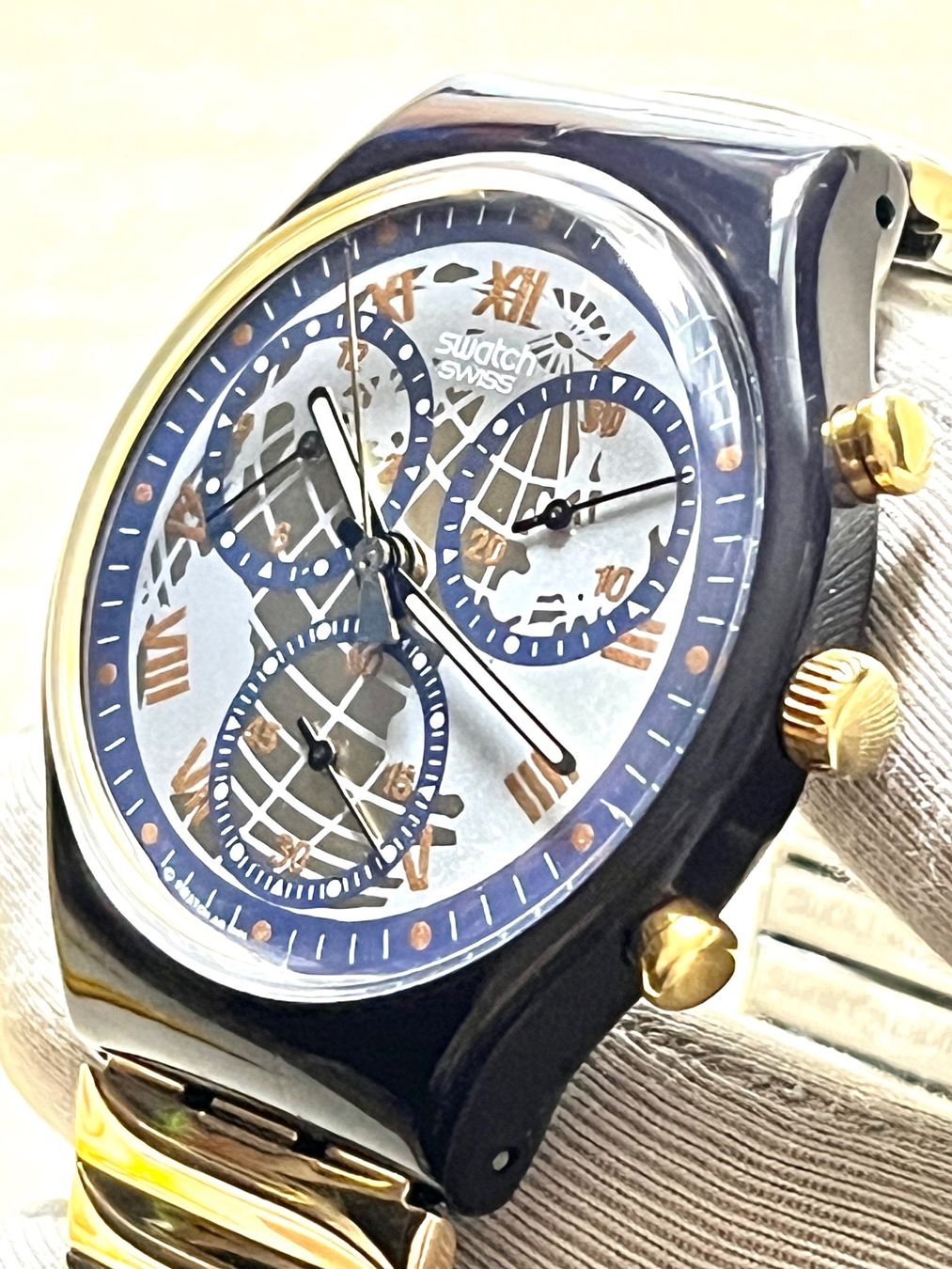 Swatch Orologi: Vintage Swatch Uhr, Chronograph – Usato da Grenchen venduto da chththl 5