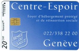 Taxcard Chip-1935 Armée du Salut Genève 20 Fr