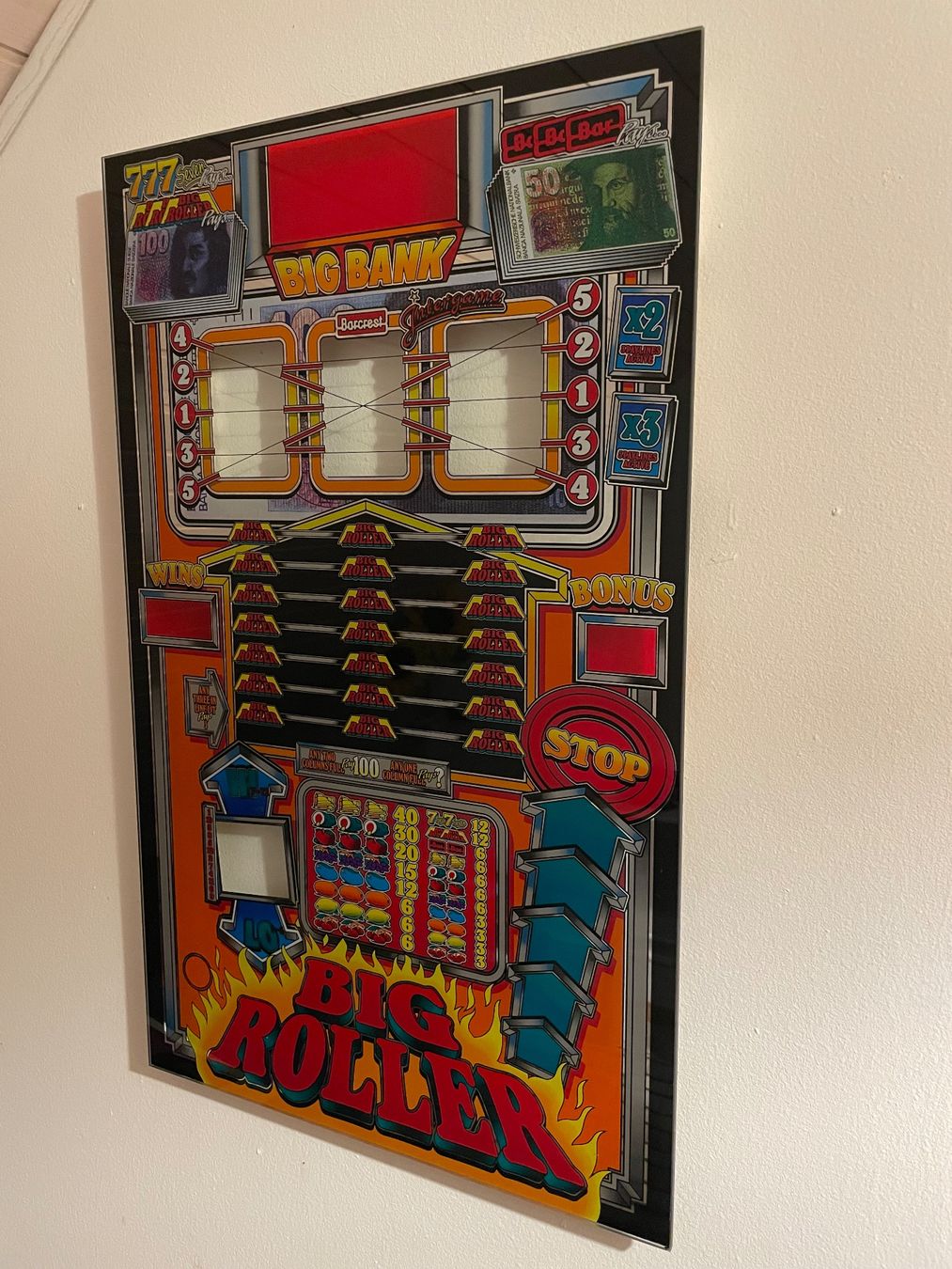 Flipperkästen: Frontpartie Geldspielautomat Flipper Glasbild – Gebraucht aus Klingnau von Quasimondo 4