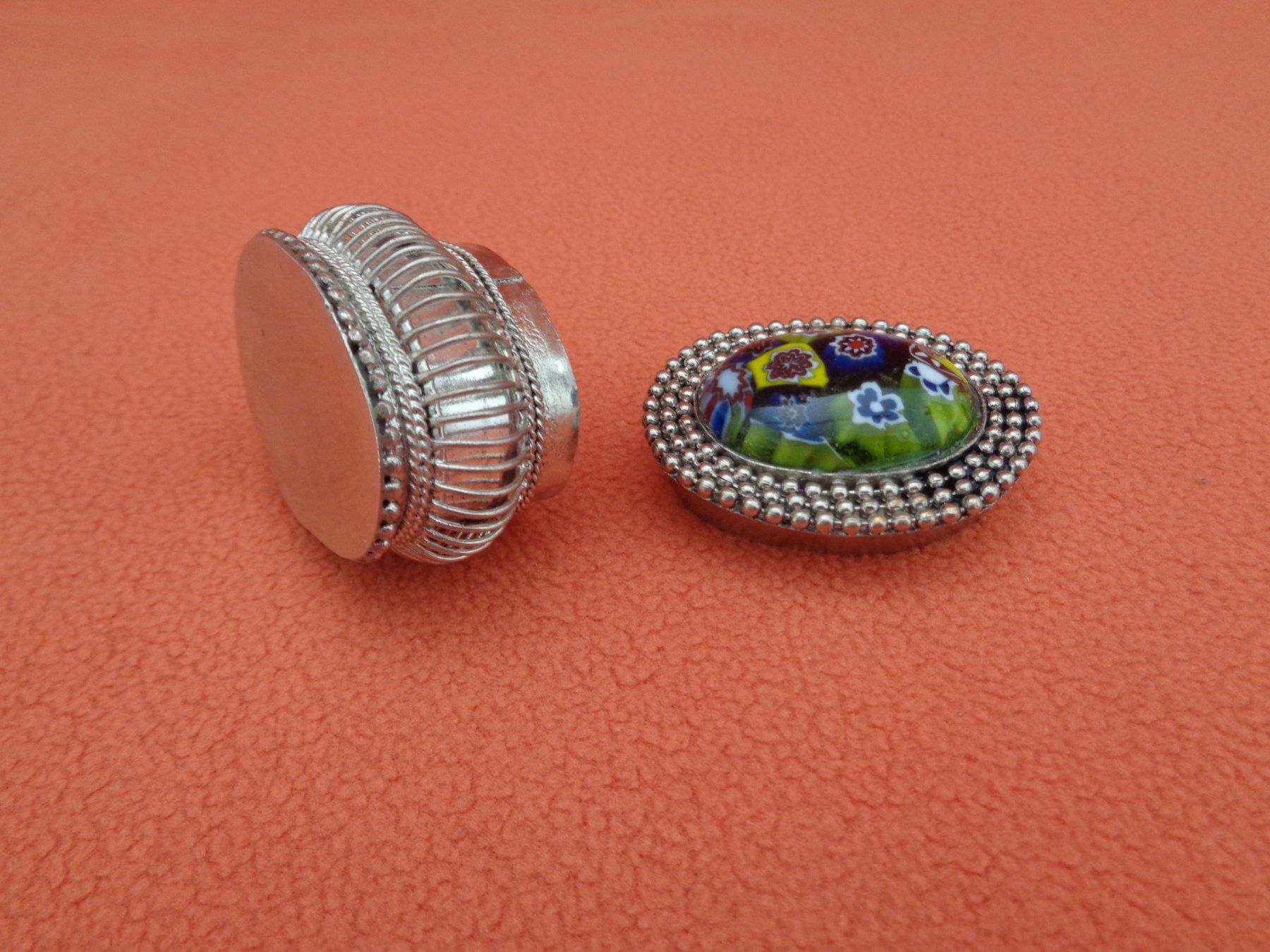 Sonstige Kosmetik & Pflege: Silber Pillendose mit Murano Millefiori – Gebraucht aus Chur von omonia 4