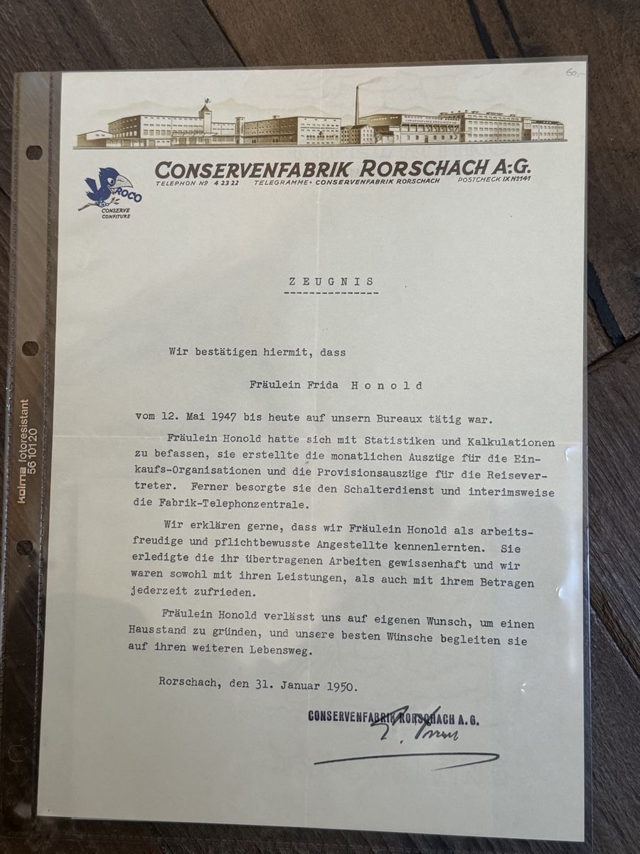 Documenti: ROCO CONSERVEN RORSCHACH 1950 – Usato da Lufingen venduto da Rac0