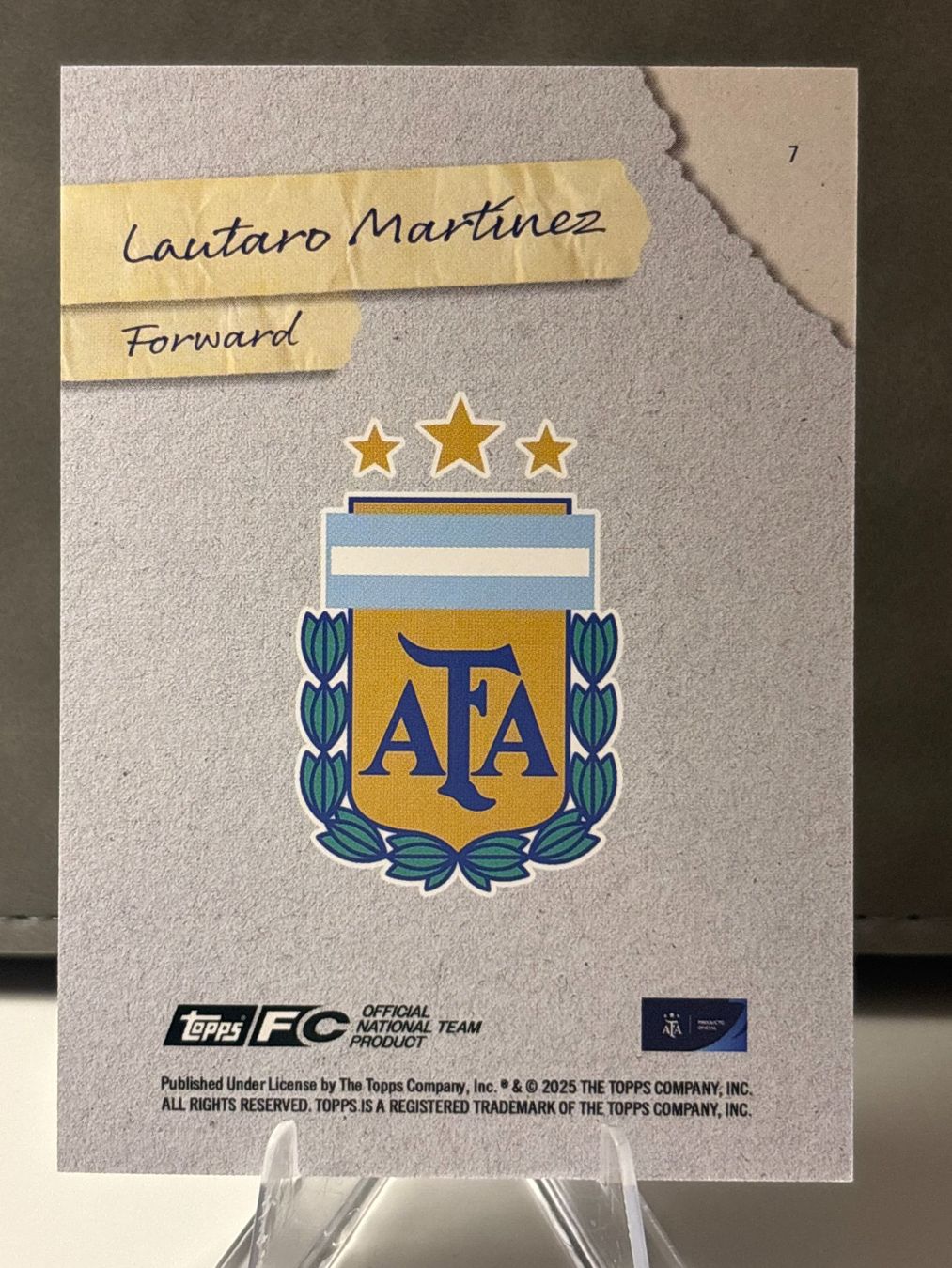 2025 Topps Argentina Focus Sky Blue /99 - Lautaro Martinez (Neu (gemäss ...