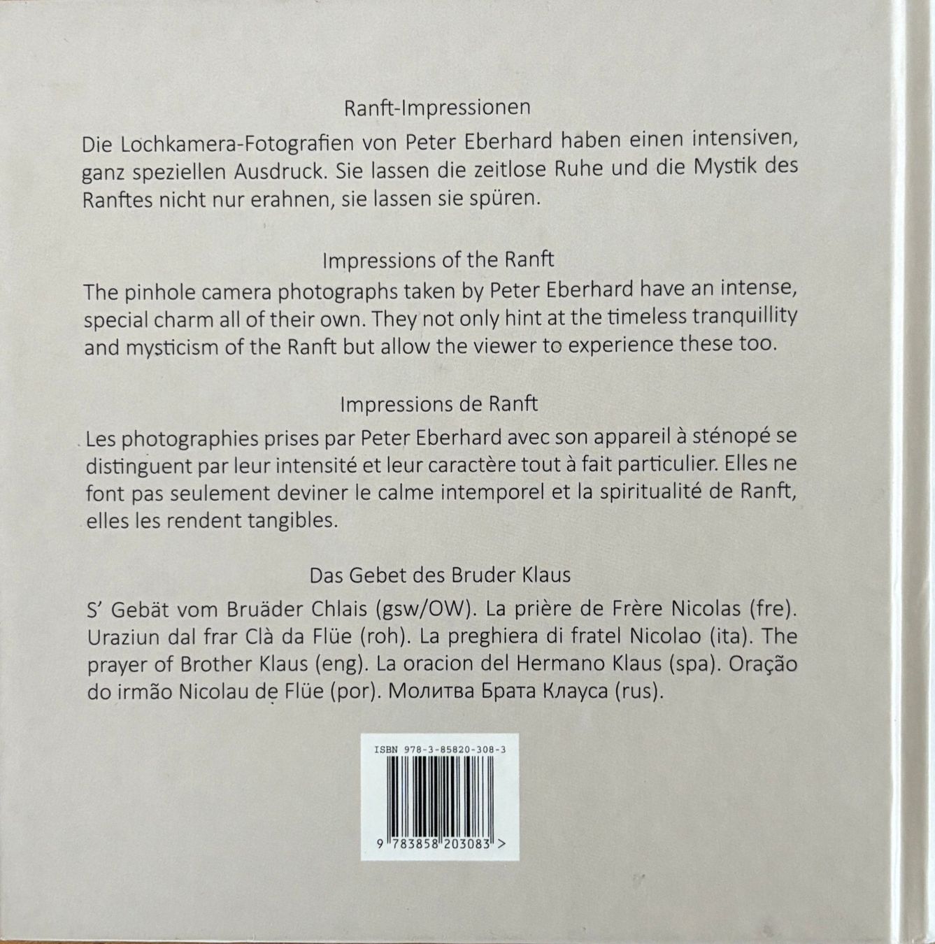 Libri: Eberhard Peter, Ranft-Impressionen – Nuovo (secondo la descrizione) da Sarnen venduto da Livres 1