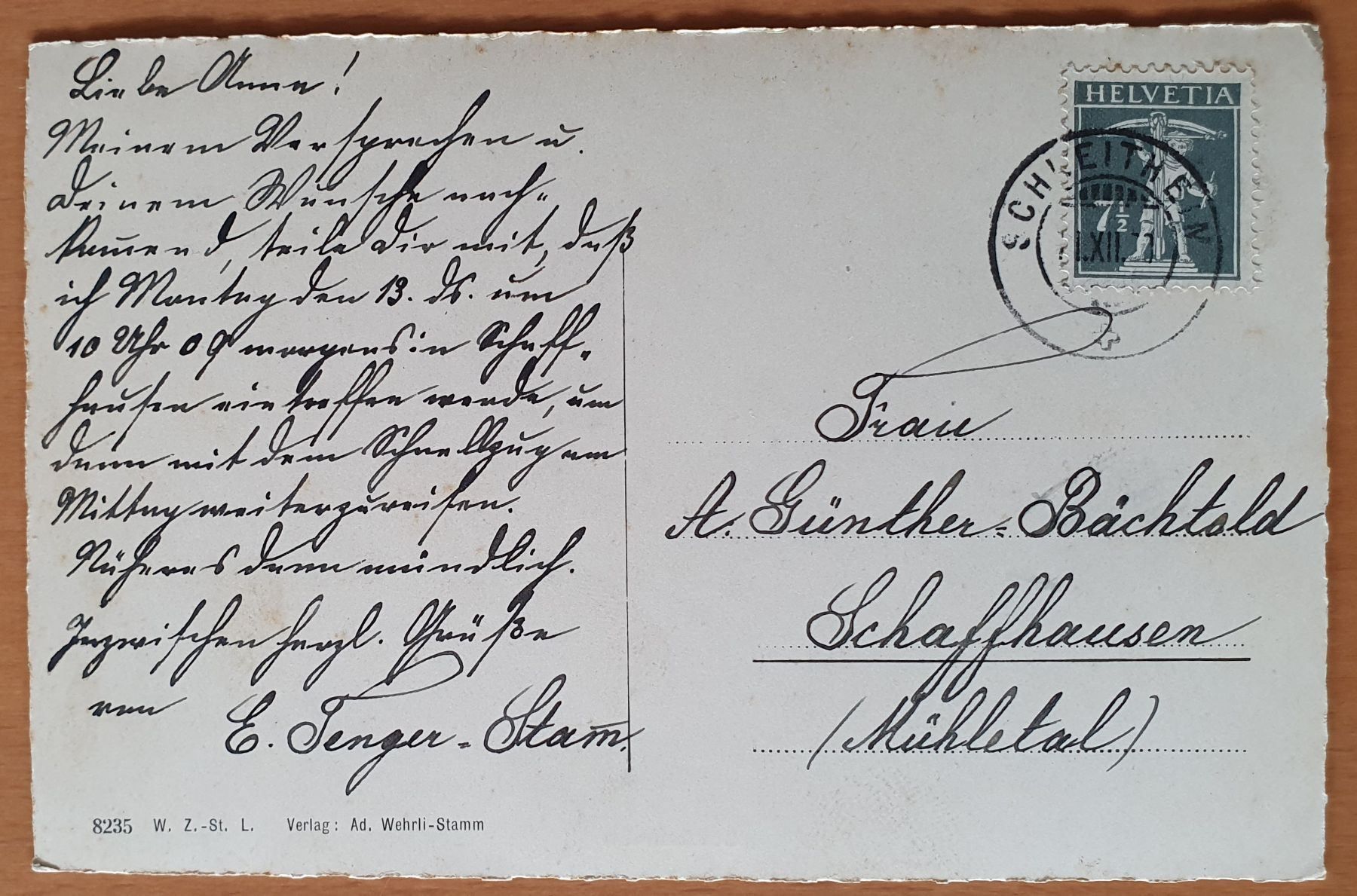 Cartoline postali: Schleitheim – Usato da Kreuzlingen venduto da Rschweiz1 1