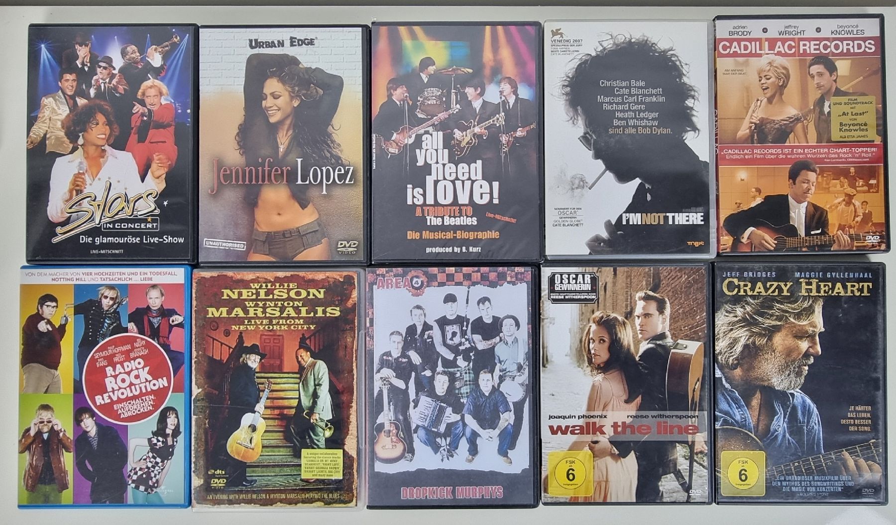 Tutti i DVDs: 10 X Musikfilmen DVDs – Usato da Thun venduto da MP1211