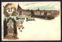 Litho Basel, Strassburg-Denkmal, Ortsans