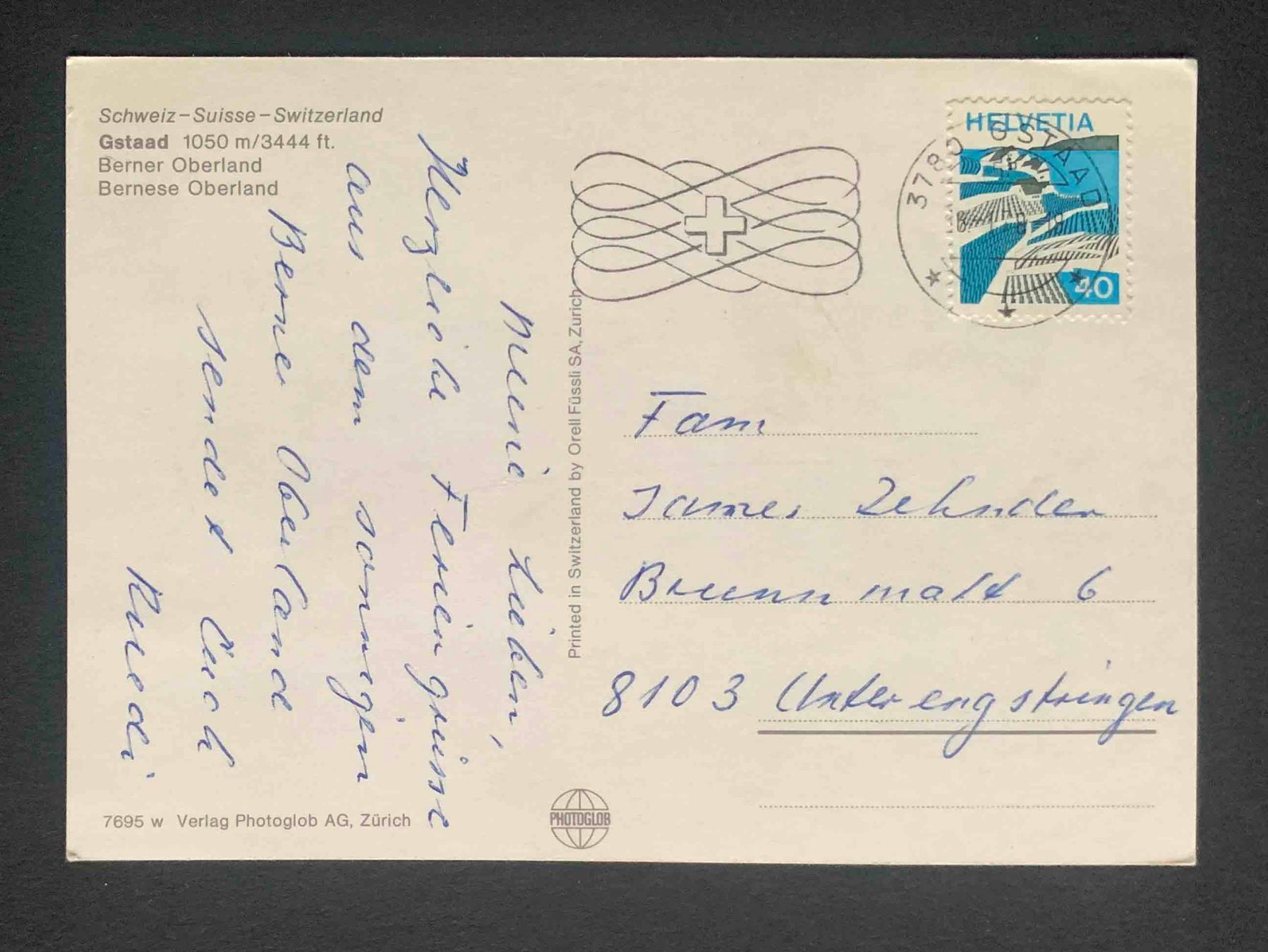 Cartoline postali: AK Gstaad Berner Oberland – Usato da Goldau venduto da artelier1 1