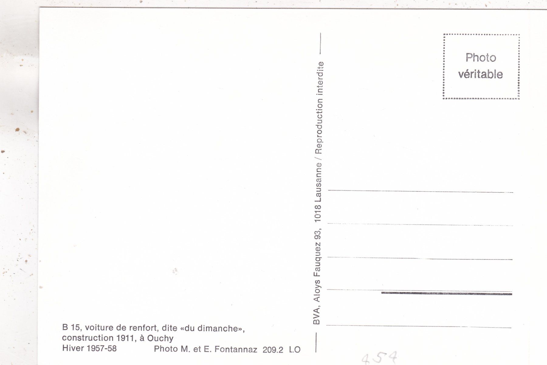 Cartes postales: Ouchy B15 Bahn – D'occasion à Herisau par Lisegrat2008 1