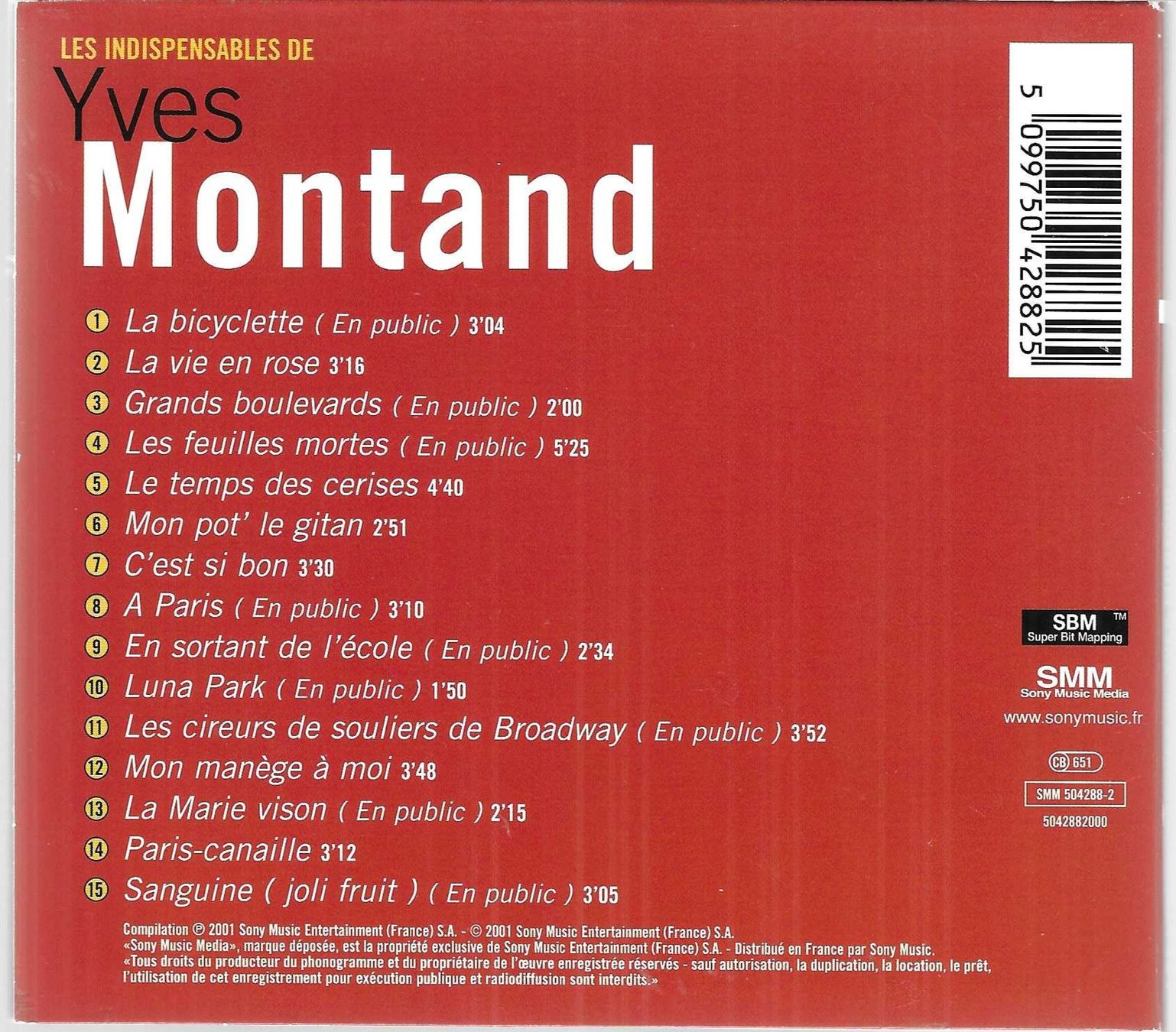CD: YVES MONTAND  -  LES INDISPENSABLES – Usato da Bex venduto da Giorgiob 1