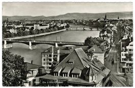 AK Basel, die Rheinbrücken