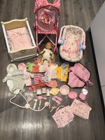 Puppen Zubehör Set Kleidung Kinderwagen Bettchen Kleider
