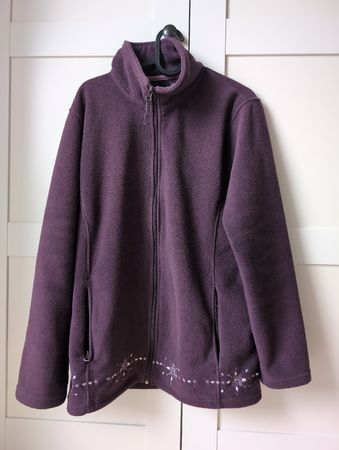 Atlas for Women Fleecejacke Gr. 40/42 Lila bestickt