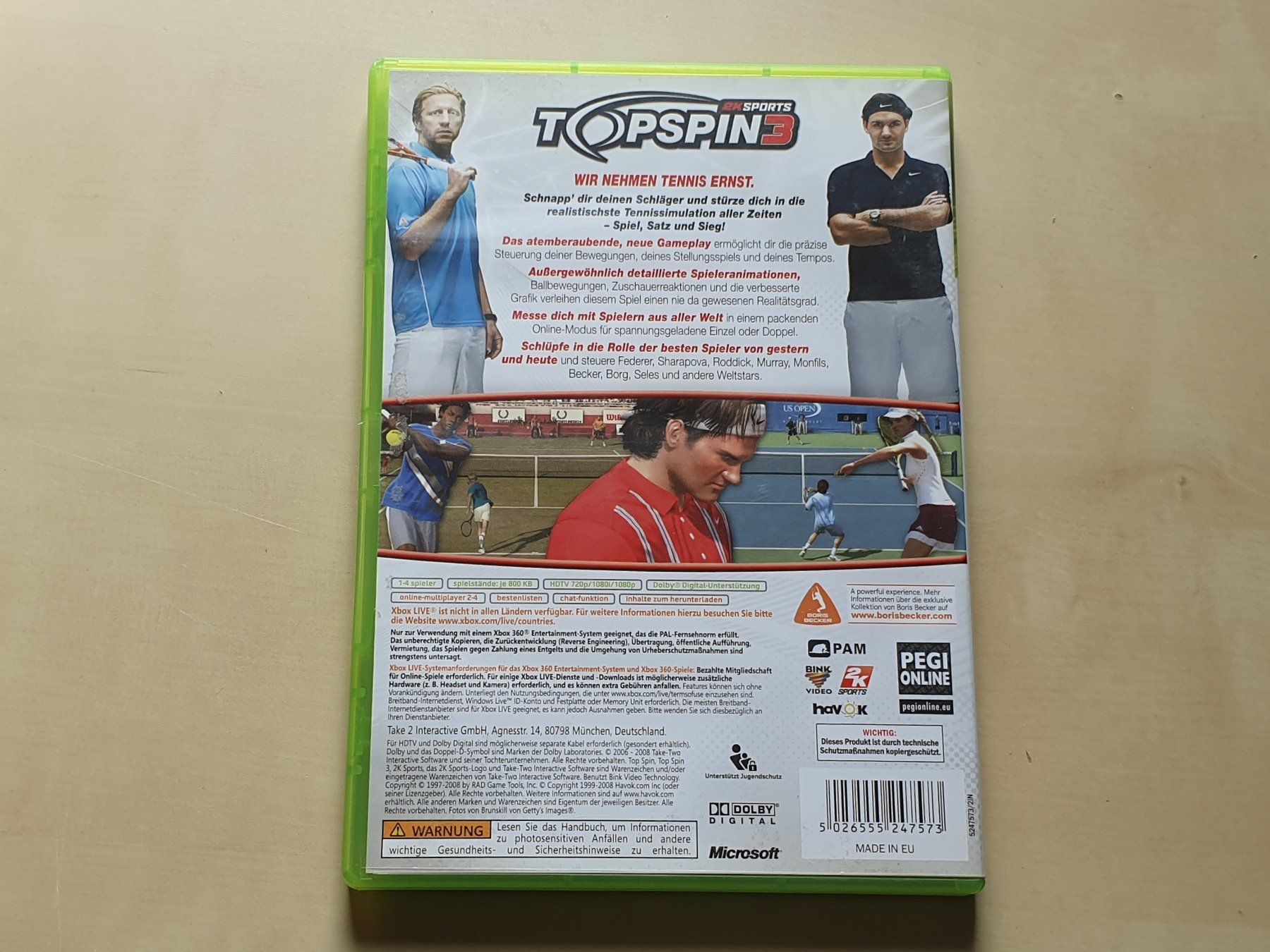 Microsoft Jeux: Top Spin 3 – D'occasion à Stansstad par collectorsshop 1