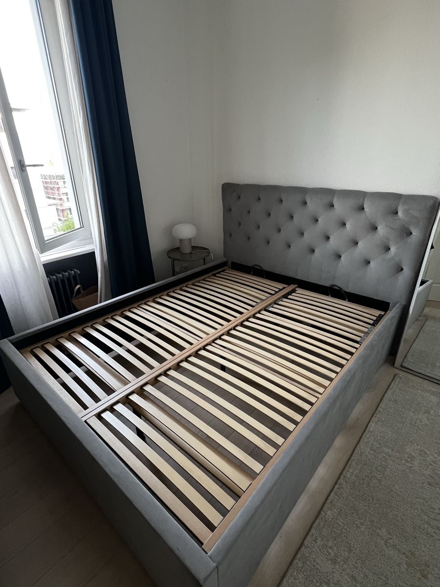 Letti: Boxspringbett grau – Usato da Zürich venduto da shoppingqueen123 1
