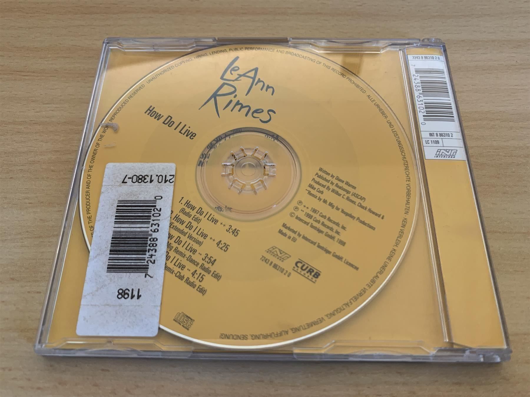 CD: LeAnn Rimes – How Do I Live - Single CD – Usato da Rikon im Tösstal venduto da Alpenmutz 1
