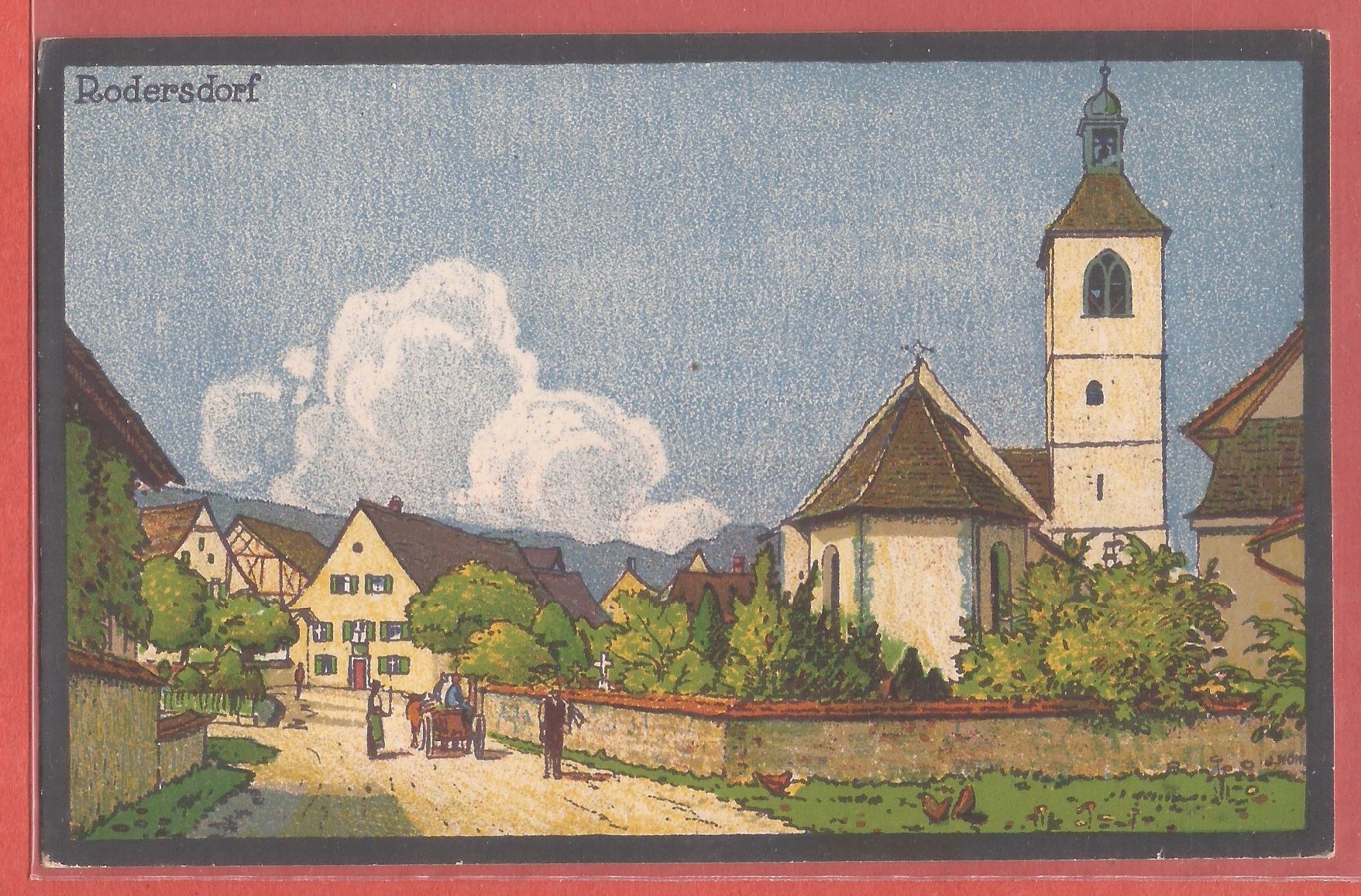 Ansichtskarten: Rodersdorf - Kunstkarte ca. 1915 – Gebraucht aus Fislisbach von Porano