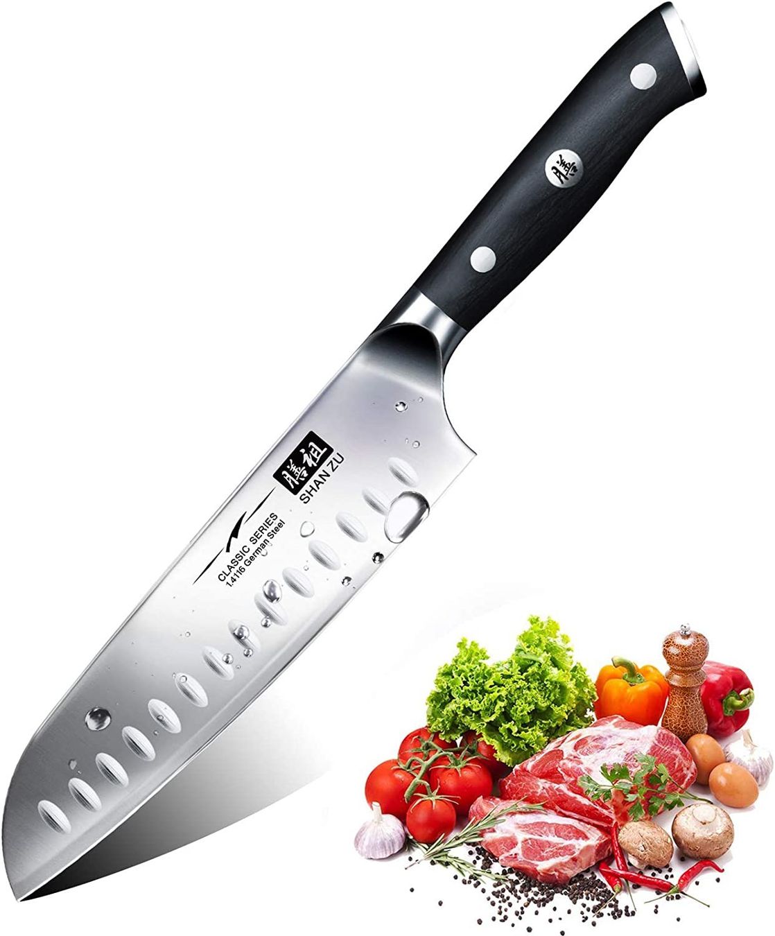 Coltelli da cucina: Küchenmesser, Chefmesser Santoku 18 cm – Nuovo e nell'imballaggio originale da Oberentfelden venduto da abz_l7vm