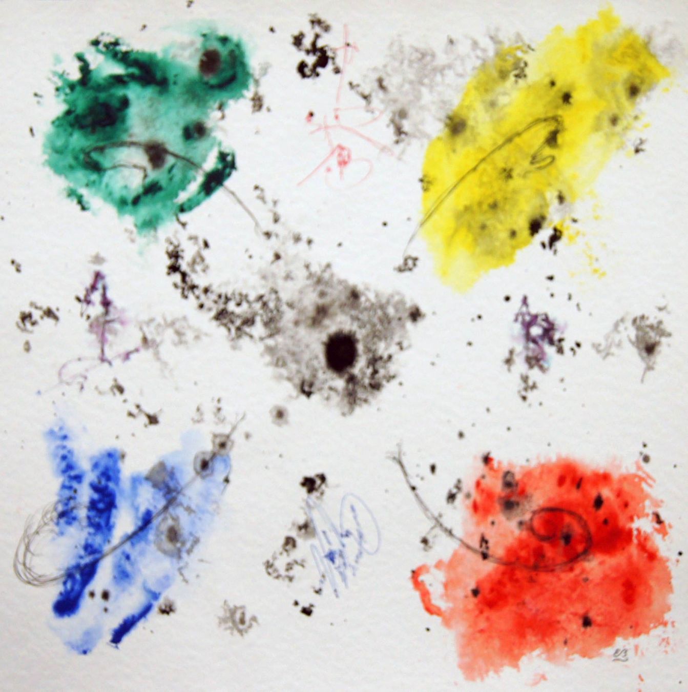 Dipinti: Tuschezeichnung: Four color galaxy – Nuovo (secondo la descrizione) da Fribourg venduto da erw_68dx