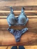 Graues BH-Set Grauer BH Bustier