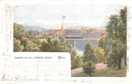 Bern (BE) Blick auf die Stadt von der „Inneren Enge“