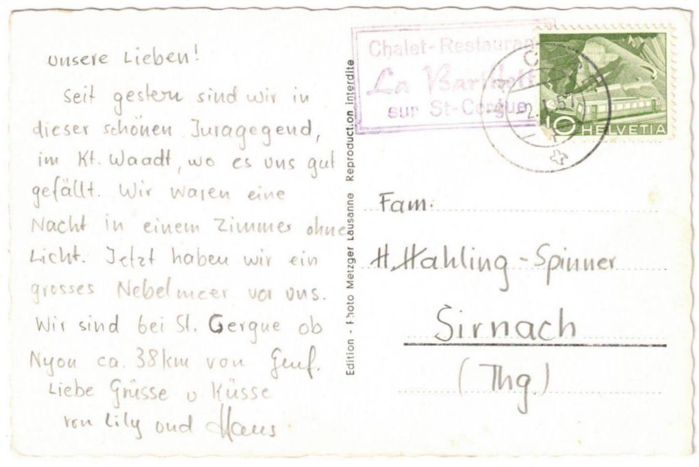Ansichtskarten: St. Cergue - Télèsiège / Sessellift Barillette – Gebraucht aus Binningen von Mountainrider 1