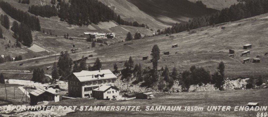 Ansichtskarten: Sporthotel  Post Stammerspitze  Samnaun unter Engadin – Gebraucht aus Aarau von kufi44 1