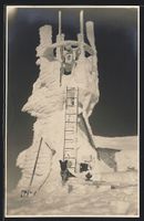 Foto-AK Säntis, Verschneiter Turm mit H