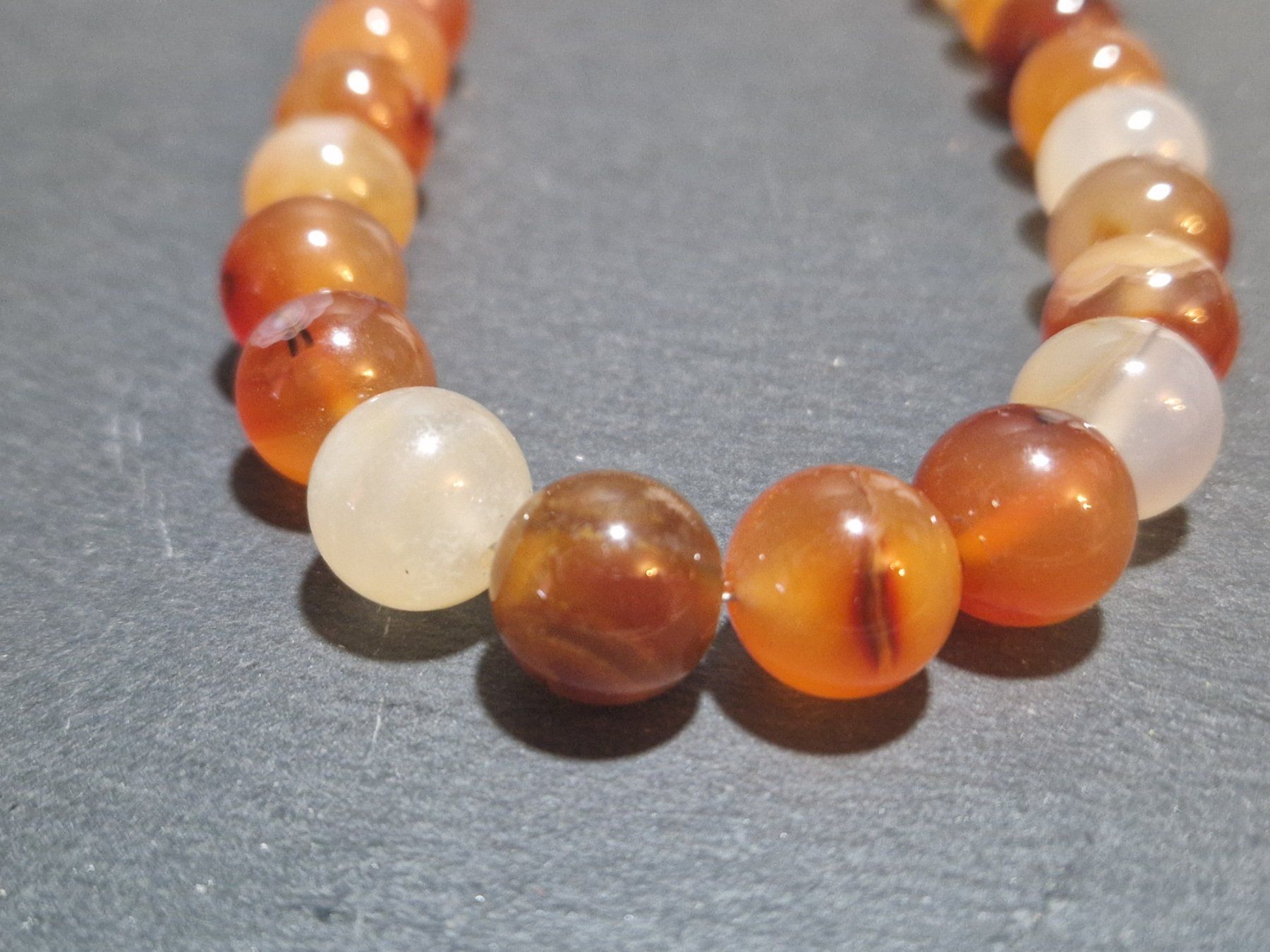 Catenine: Karneol / Achat Edelstein-Kette – Usato da Winterthur venduto da Sadega 1