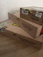 Boîtes à cigares vides bois lot de 3 Habanos Cuba diverses m