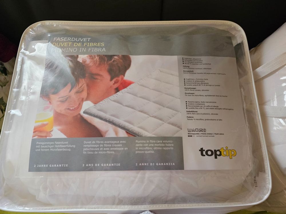 2 x Duvet Polyester, 160 x 210cm, neu Kaufen auf Ricardo