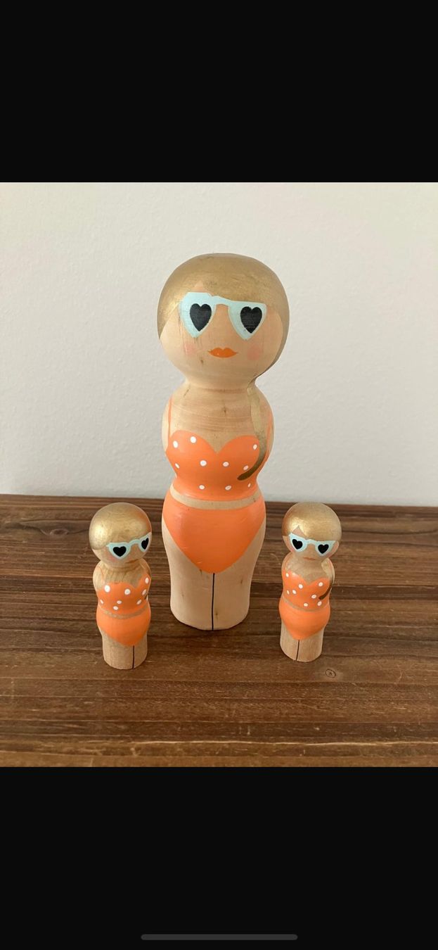 Statuette: Mutter & Kinder Figuren aus Holz – Usato da Allenwinden venduto da Obalu