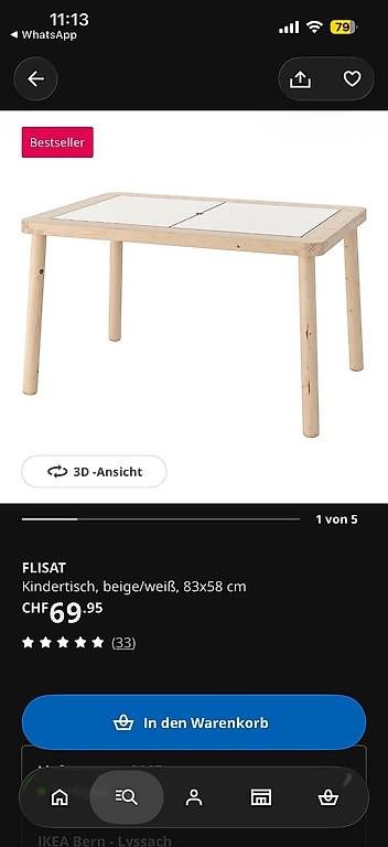 Tische: IKEA FLISAT Kindertisch – Neu und originalverpackt aus Bern von ilariamaria 2
