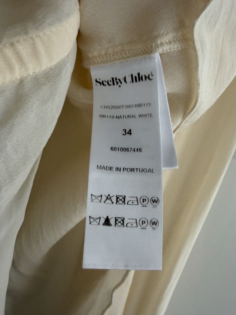 Chloé Camicette: See by Chloé Bluse mit Rüschen, Crèmefarben, Grösse 34 – Usato da Winterthur venduto da marisole4 2