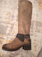 Damen Lederstiefel braun Grösse 35 mit Reissverschluss