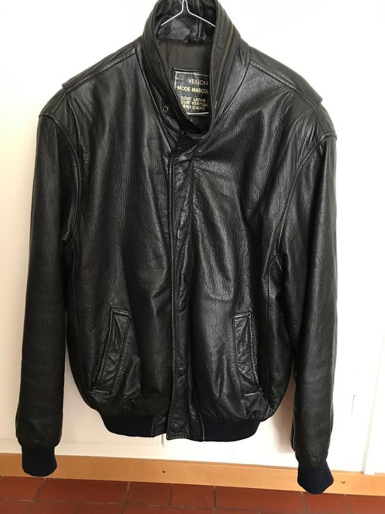 Giacche: Veste en cuir véritable pour homme - Taille M - Noir – Usato da Blonay venduto da Ems_lat1204
