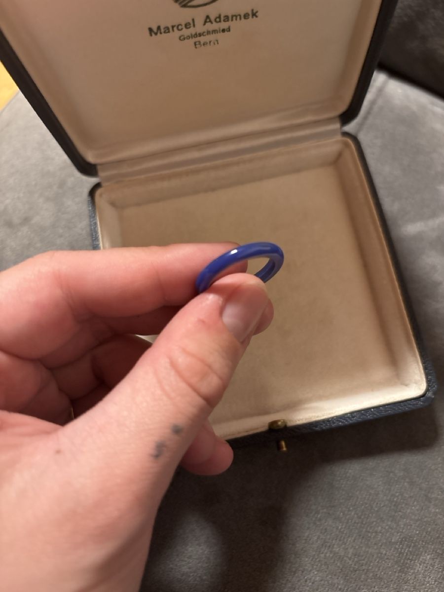 Anelli: Blauer Ring, Grösse 51 Neuwertig! – Nuovo e nell'imballaggio originale da Köniz venduto da Vamp-Wer 1