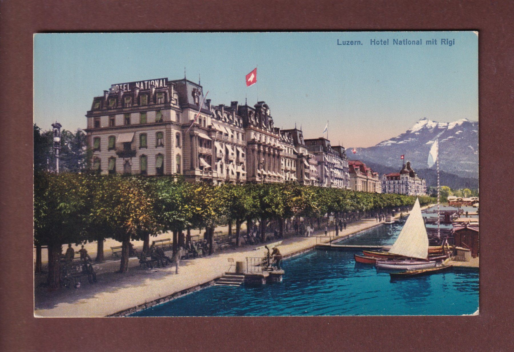 Ansichtskarten: LUZERN - Hotel National - Rigi – Gebraucht aus Pully von nicecards-shop