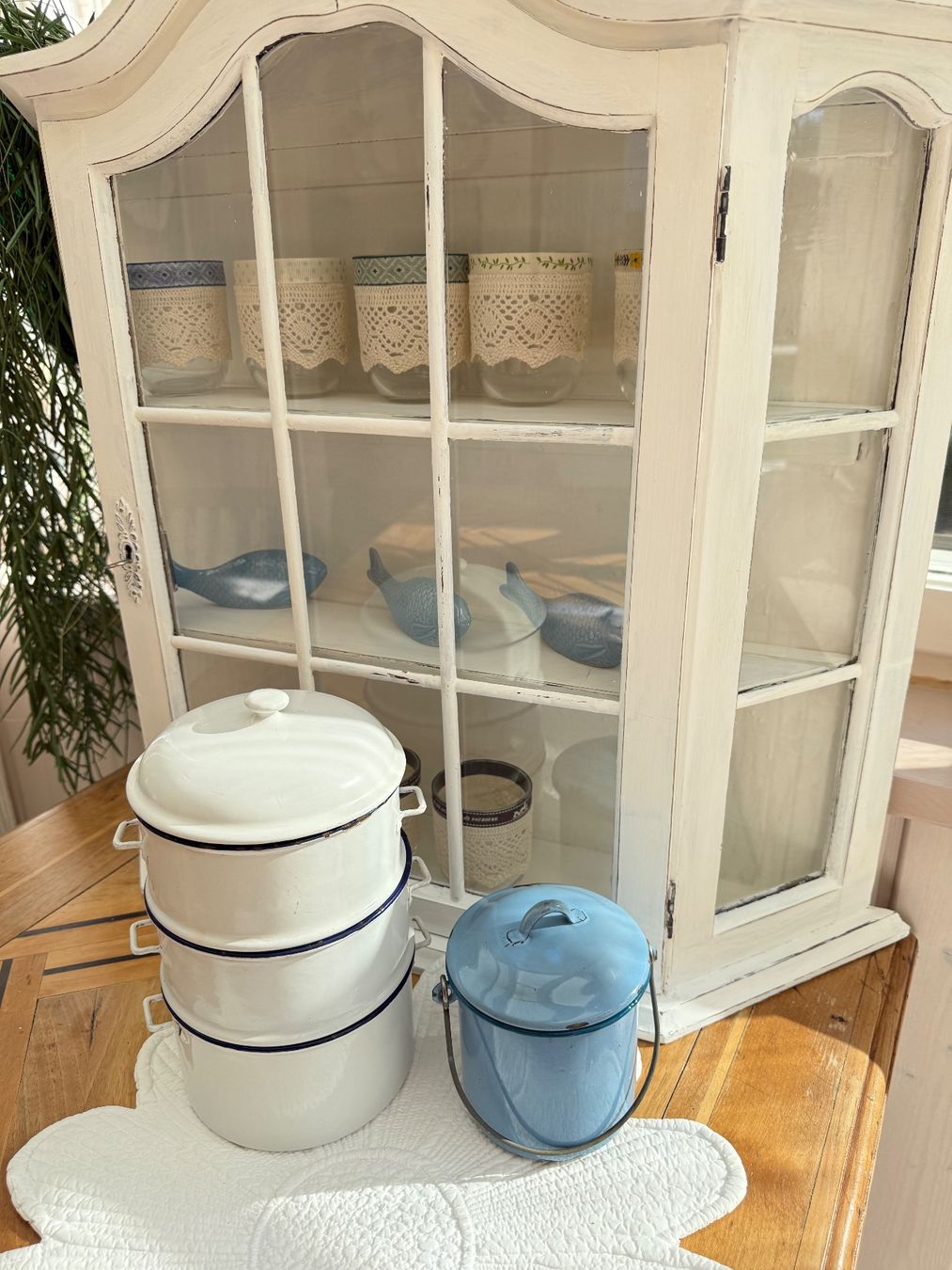 Recipients et similaires: VINTAGE Antique Blue  Emaille  shaby-chic – D'occasion à Oberhasli par Kantenspringer 1