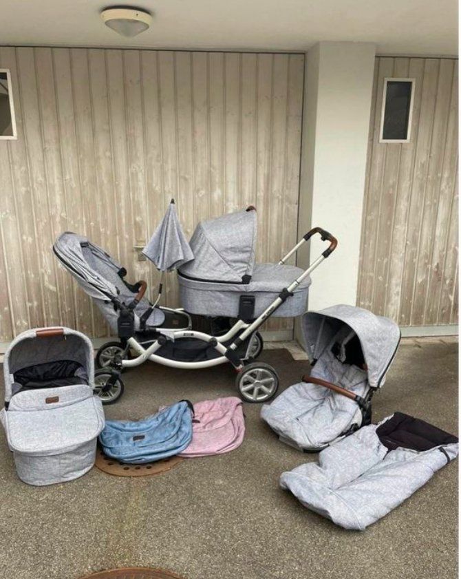 ABC Design Carrozzine: ABC Design Zwillingskinderwagen / Twin Stroller – Usato da Meilen venduto da RobertaMeilen 1