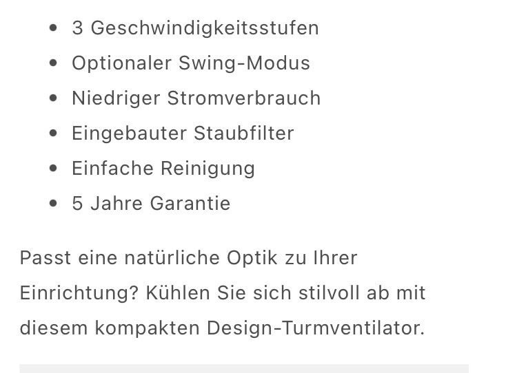 Solis Ventilatori: Turm Ventilator Solis Easy Breezy – Nuovo (secondo la descrizione) da Reinach   AG venduto da fahrzeug 2