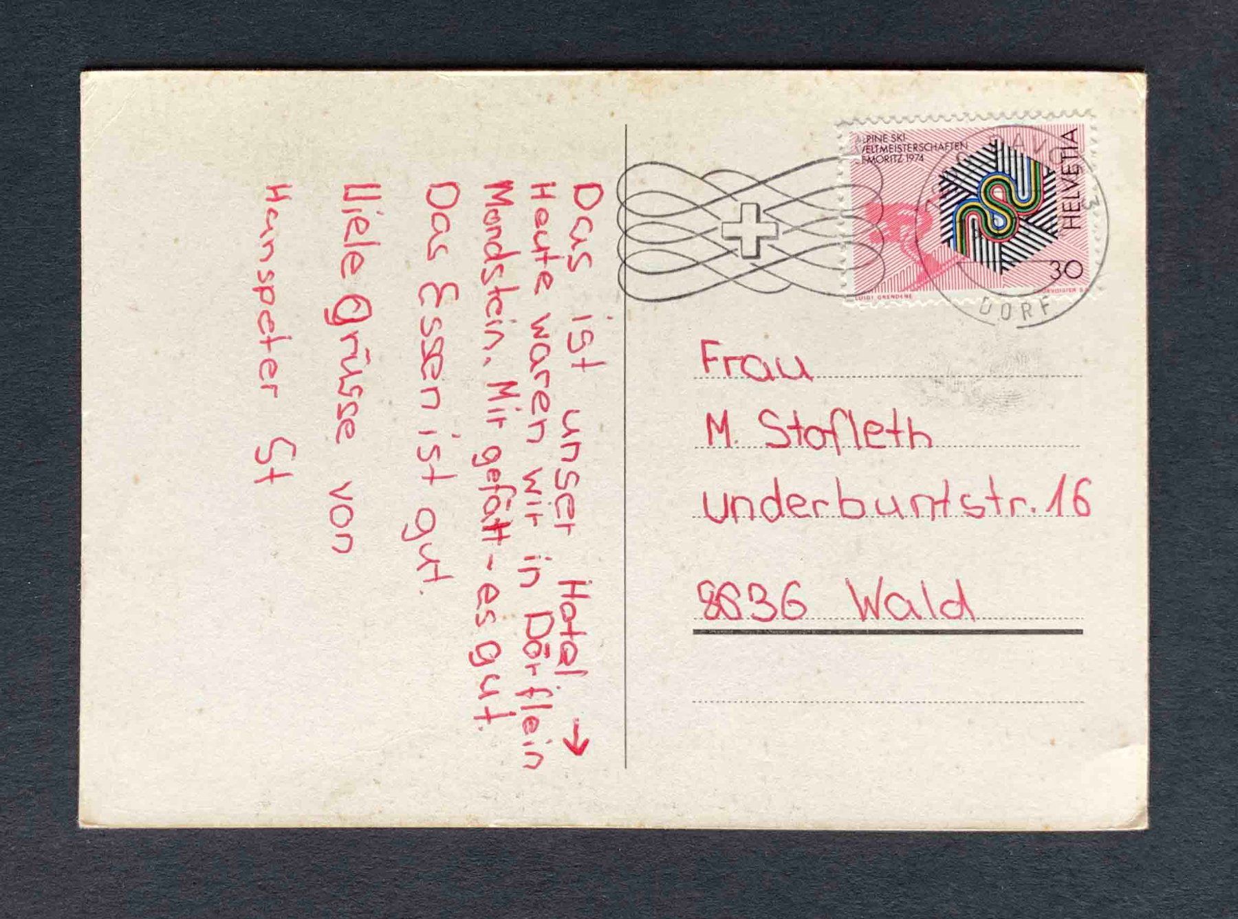 Cartoline postali: AK Hotel Sporthof Davos – Usato da Goldau venduto da artelier1 1