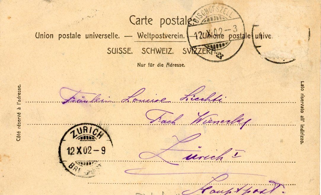 Ansichtskarten: Bischofszell  TG        um 1902 – Gebraucht aus Brig von Valcards54 1
