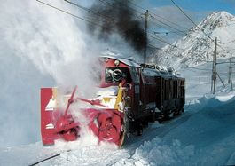 BERNINA Rhätische Bahn - Schneeschleudermaschine