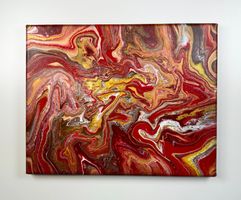 Acryl-Flüssigkeitsmalerei, rechteckig
