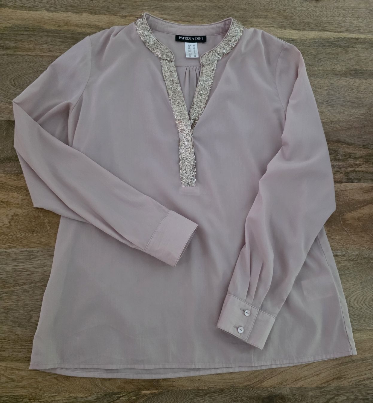 Camicette: Patrizia Dini Bluse, Gr. 40, rosé, mit Pailletten – Nuovo (secondo la descrizione) da Rheinsulz venduto da Gilea 6