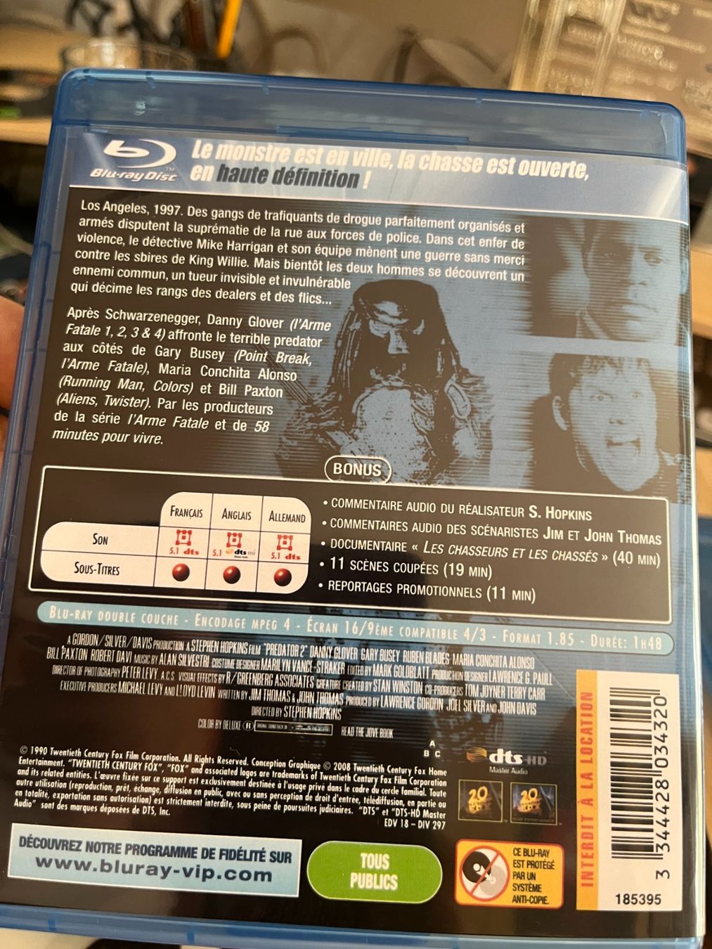 Tutti i DVDs: Predator 2 (1990, Blu-ray, Danny Glover) – Usato da Vevey venduto da zecollector 1