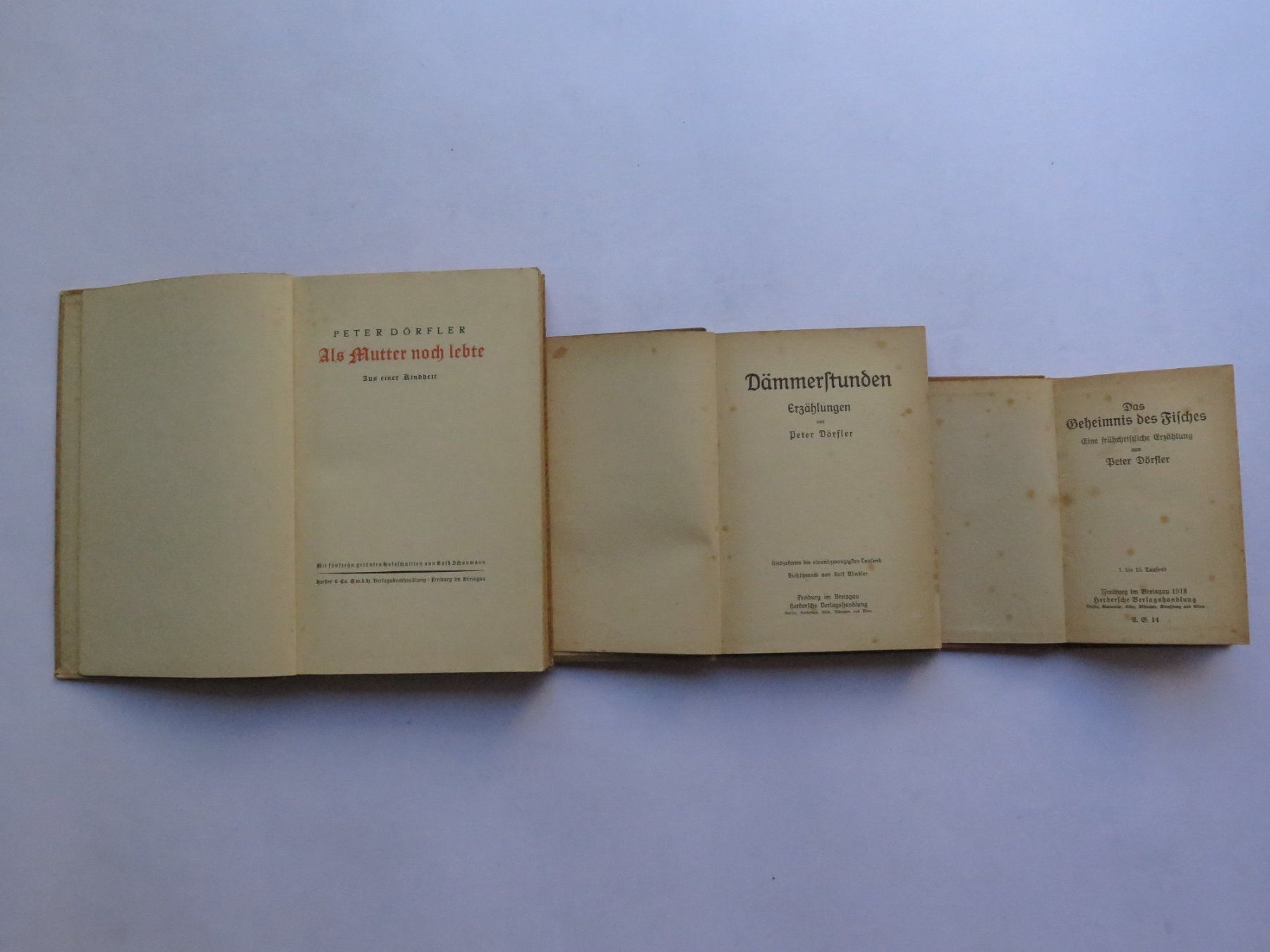 Libri: Peter Dörfler - 3 Bücher - 1918 - 1938 – Usato da Zwingen venduto da Tigertimmi 1